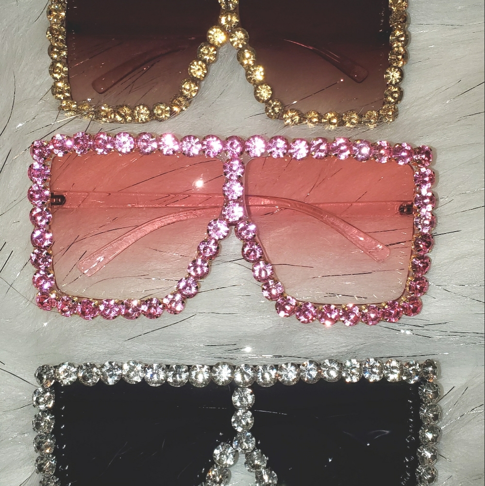 Oversized Rhinestone Sunglasses